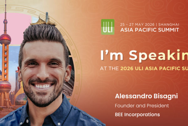 Alessandro Bisagni speaking at ULI Asia Pacific Summit 2026, Shanghai, May 2026