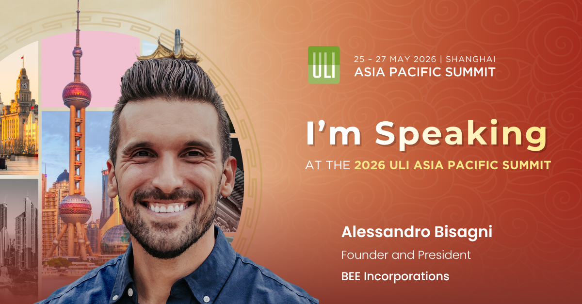 Alessandro Bisagni speaking at ULI Asia Pacific Summit 2026, Shanghai, May 2026
